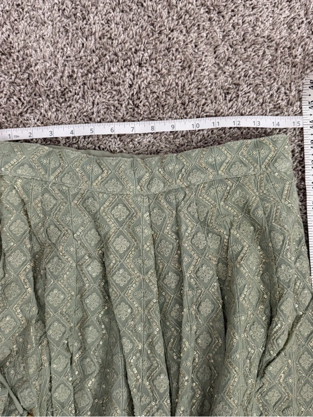 Elegant Sage Green Women’s Lehenga with Matching Dupatta